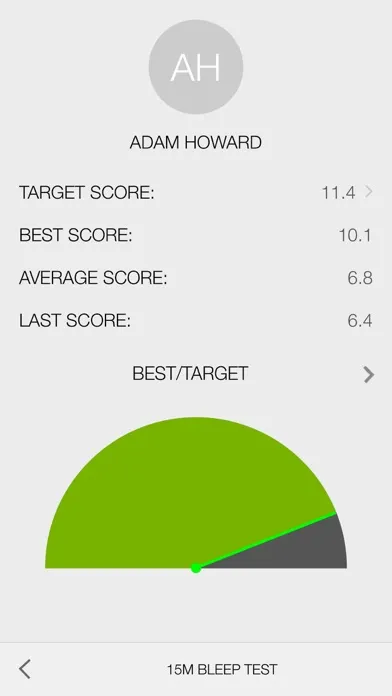 Capturas de tela do Bleep Test 15m Treadmill