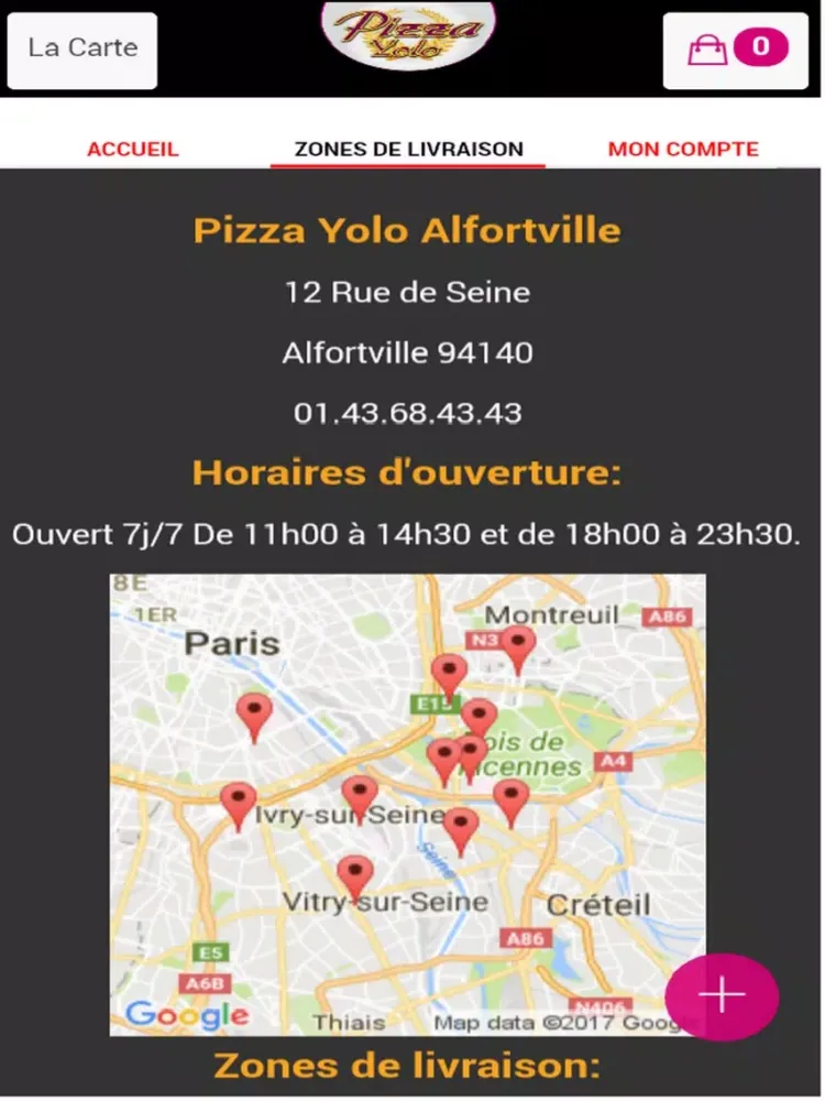 ภาพหน้าจอของ Pizza Yolo Alfortville iPad 