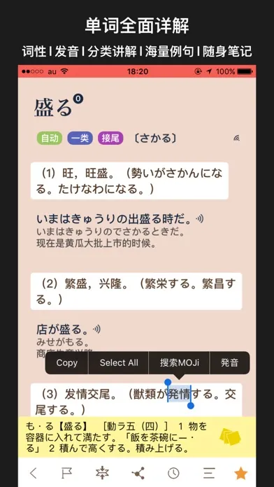 Zrzuty ekranu MOJi N4-日语能力考试文字词汇学习书(JLPT N4)