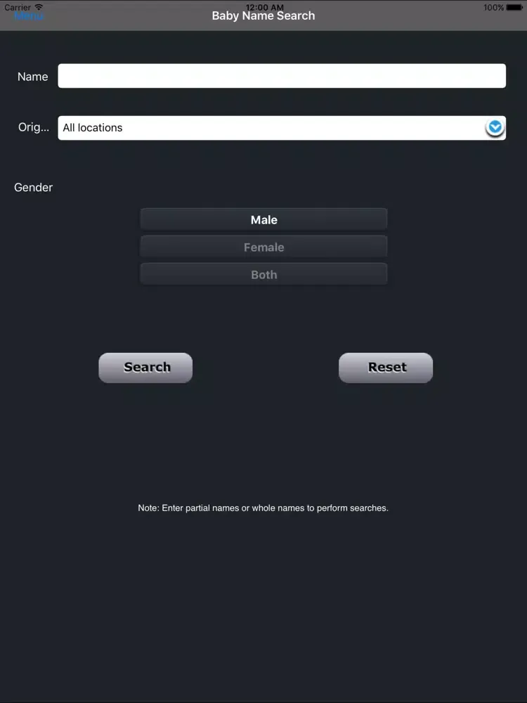 Zrzuty ekranu BabyName(s) iPad 