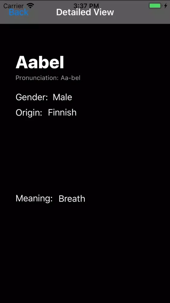 Zrzuty ekranu BabyName(s)