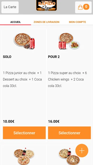 Zrzuty ekranu Rapido pizza Cachan