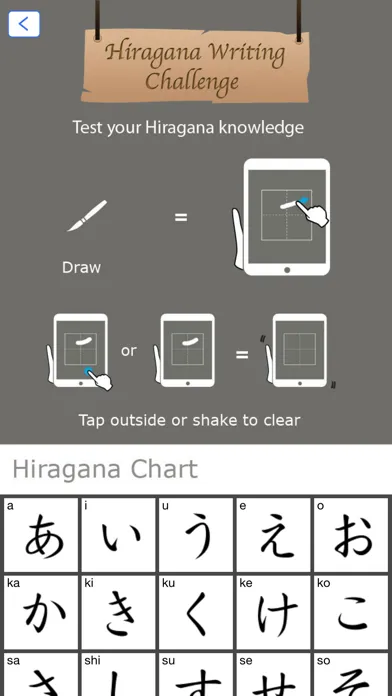 Hiragana Writing Challenge 스크린샷