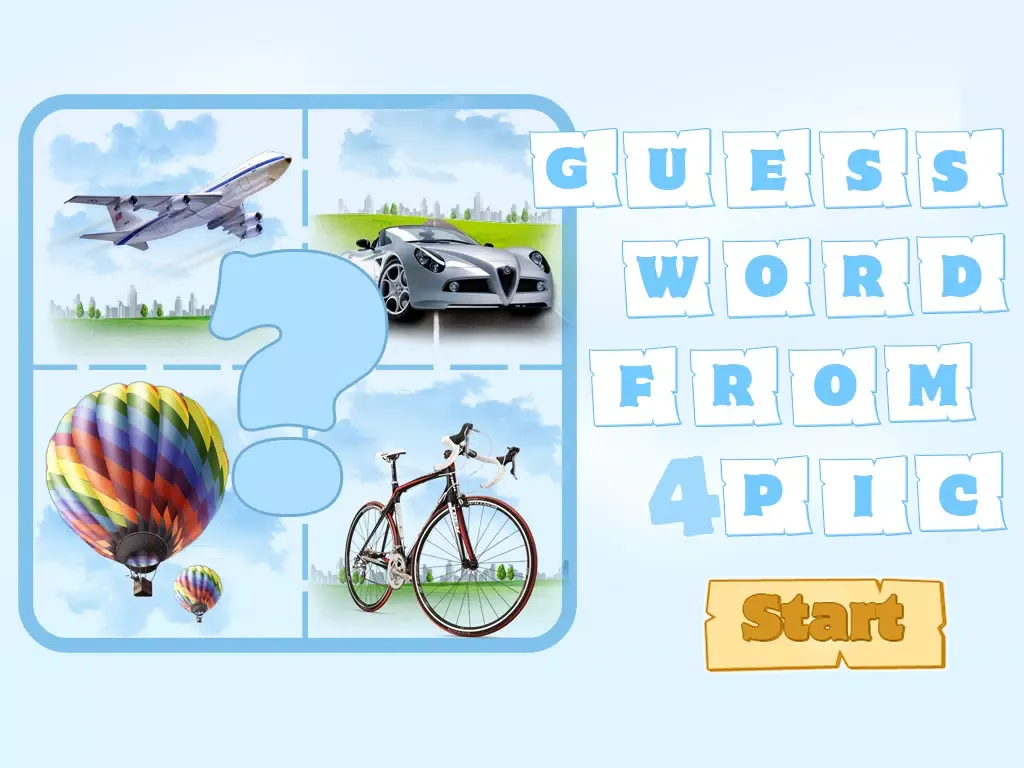 Guess word from 4 pics iPad  سکرین شاٹس