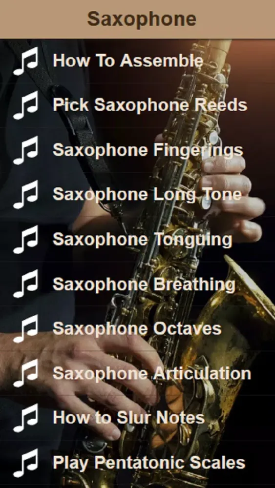 Saxophone Lessons - Learn To Play The Saxophone應用截圖