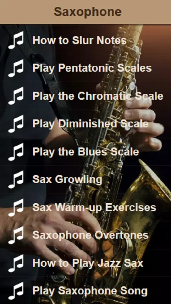 Saxophone Lessons - Learn To Play The Saxophone應用截圖