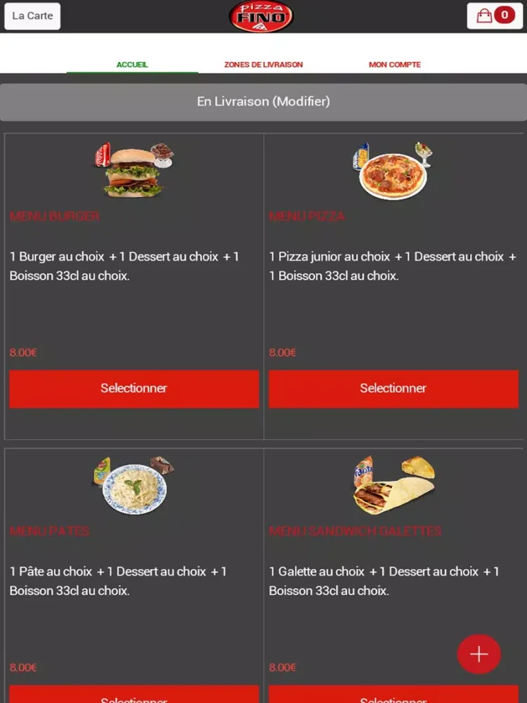 Captures d'écran de Fino Pizza iPad 