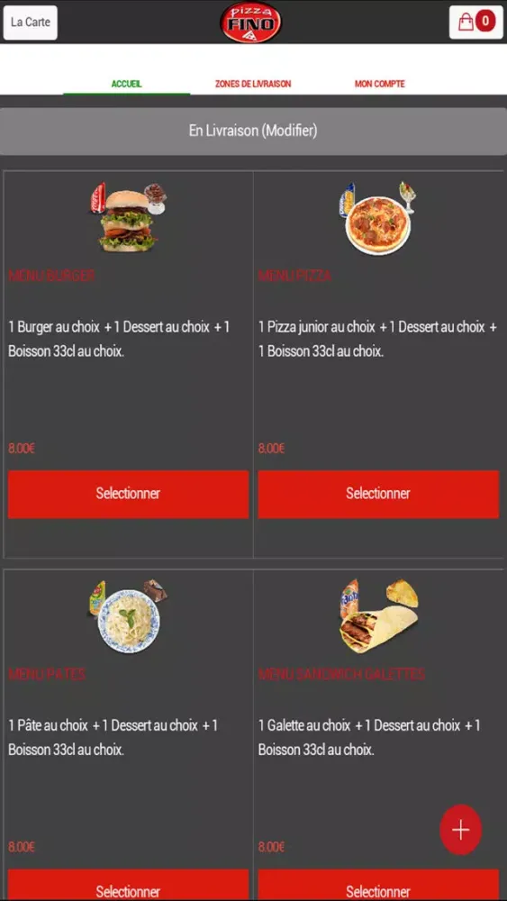 Captures d'écran de Fino Pizza