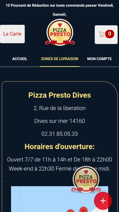 ภาพหน้าจอของ Pizza Presto Dives