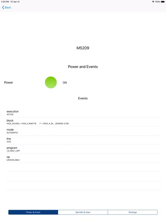 MTConnect iPad  Screenshots