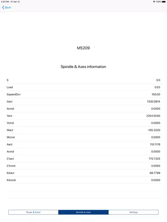MTConnect iPad  Screenshots