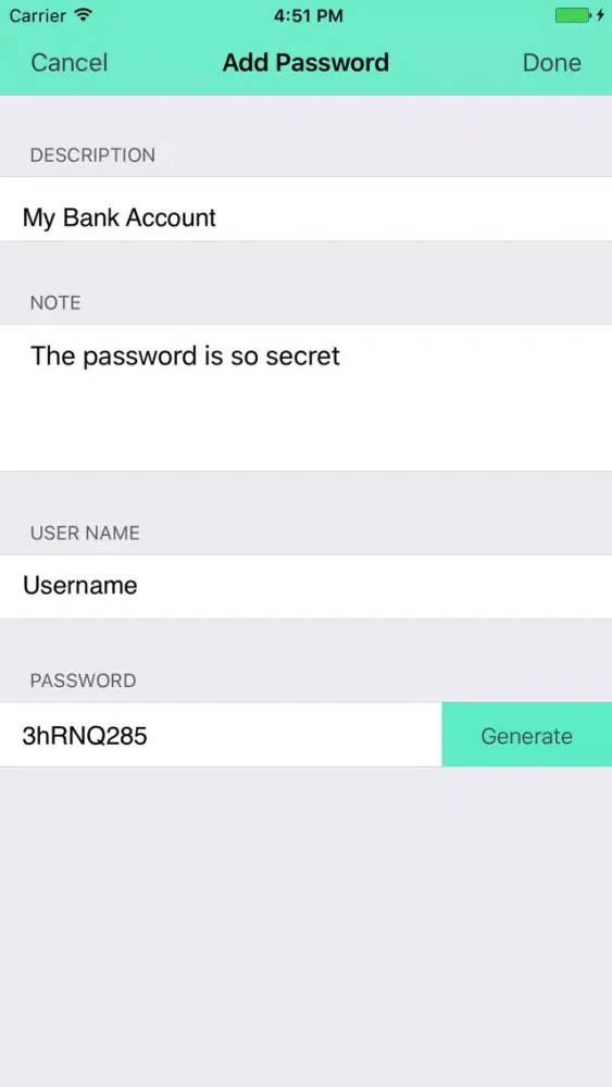 IPassword Manager - Lite 스크린샷