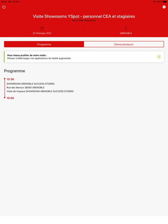 Zrzuty ekranu Showrooms CEA Tech iPad 