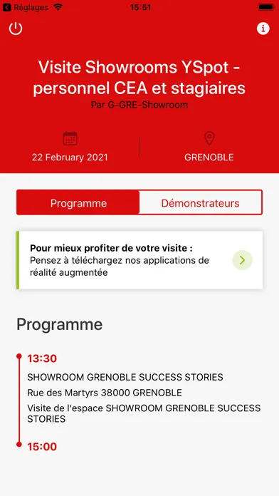 Zrzuty ekranu Showrooms CEA Tech