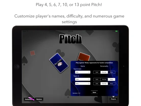Zrzuty ekranu Pitch iPad 