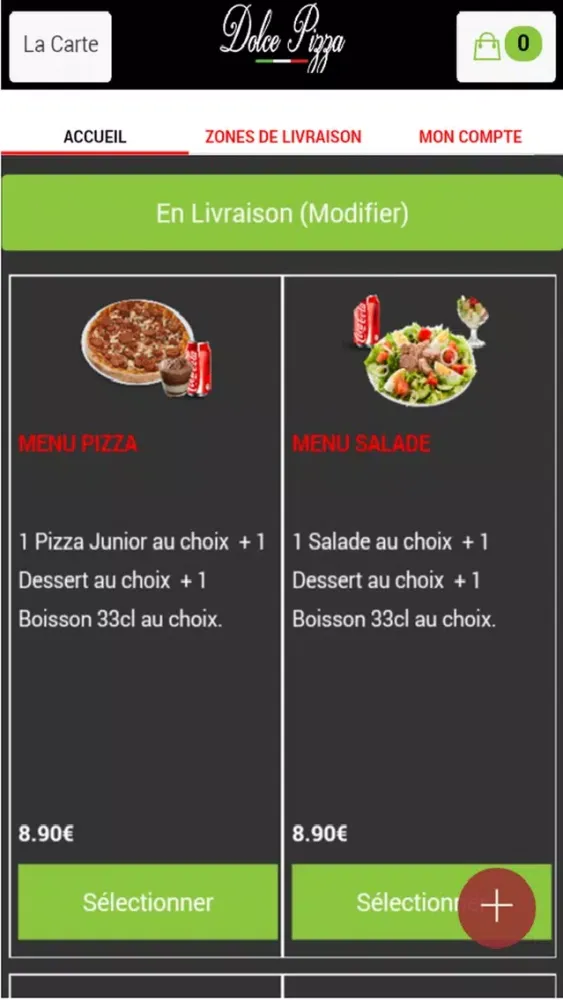 Captures d'écran de Dolce Pizza Orsay