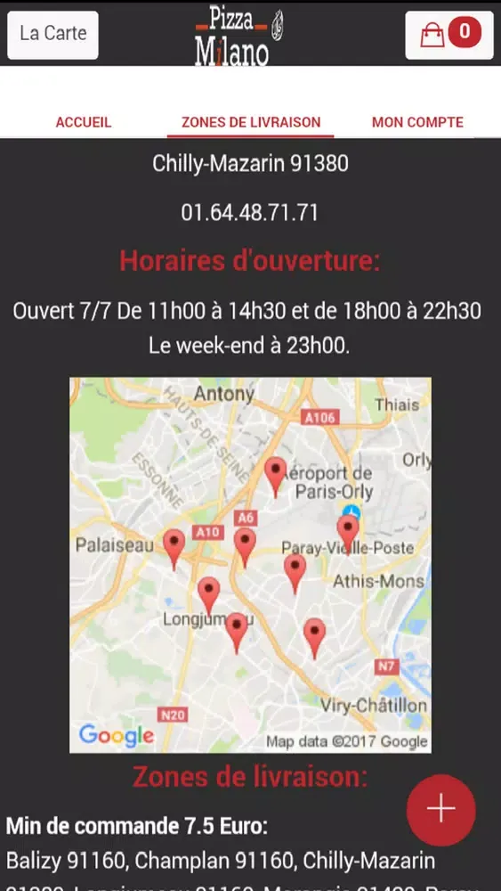 Captures d'écran de Milano Pizza 91 Chilly-Mazarin
