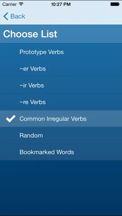 Скриншоты French Verbs Trainer