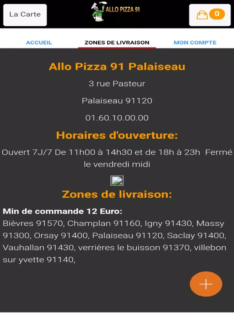 Allo Pizza 91 Palaiseau iPad  Screenshots