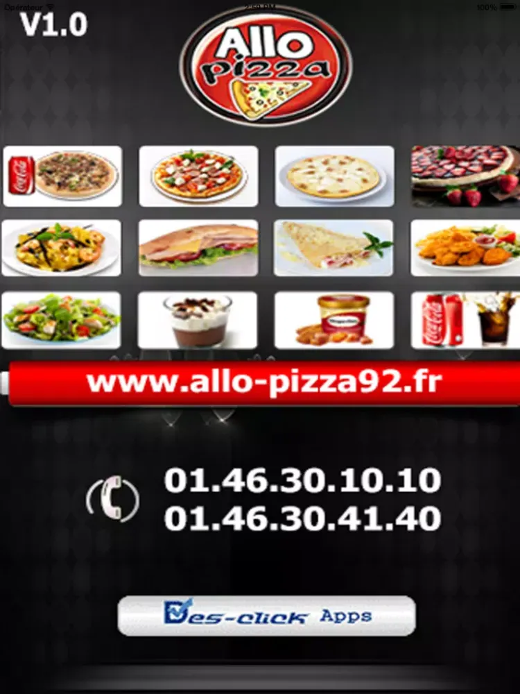 Ảnh chụp màn hình của Allo Pizza 92 iPad 