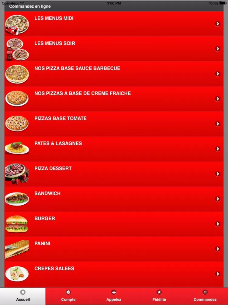 Ảnh chụp màn hình của Allo Pizza 92 iPad 
