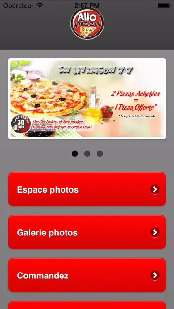 Ảnh chụp màn hình của Allo Pizza 92