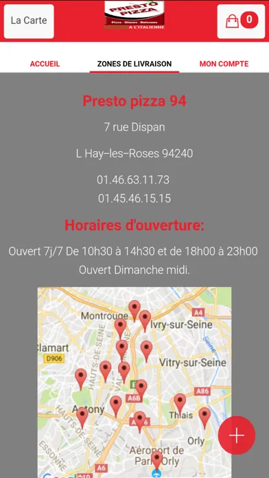 Captures d'écran de Presto pizza 94