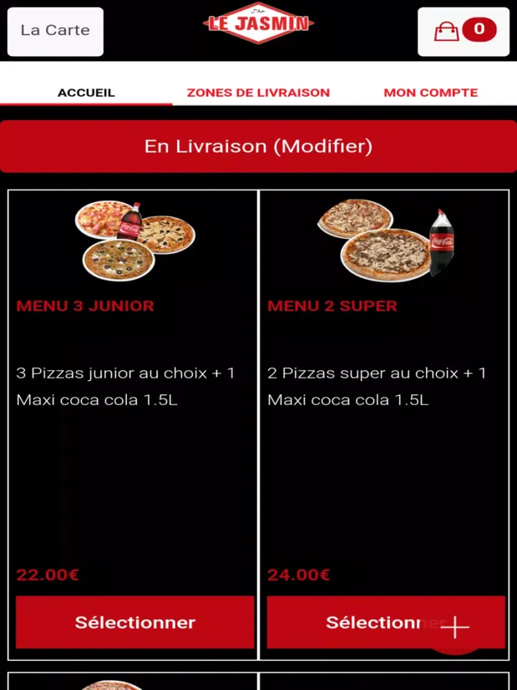 Capturas de tela do Pizza le Jasmin iPad 
