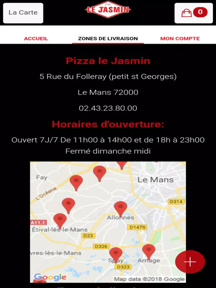 Capturas de tela do Pizza le Jasmin iPad 