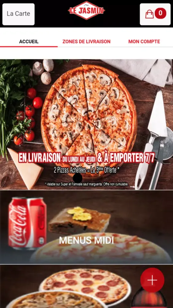 Capturas de tela do Pizza le Jasmin