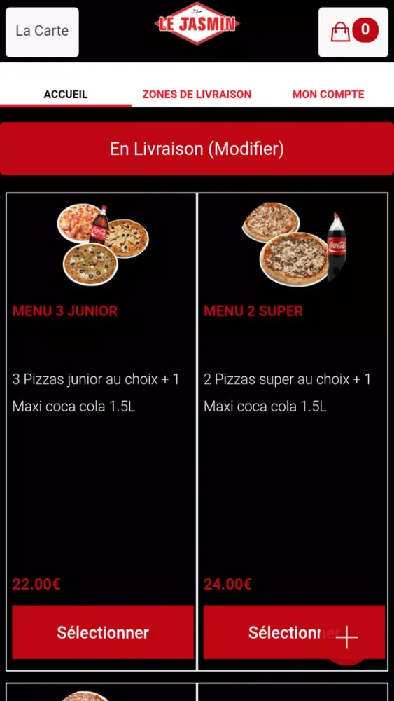 Capturas de tela do Pizza le Jasmin