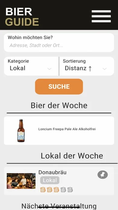 Capturas de tela do Bier Guide Austria