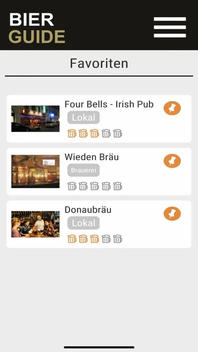 Capturas de tela do Bier Guide Austria