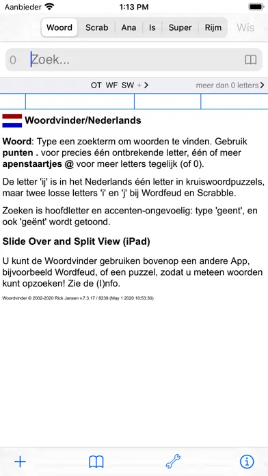 Captures d'écran de NL Woordvinder Nederlands PRO