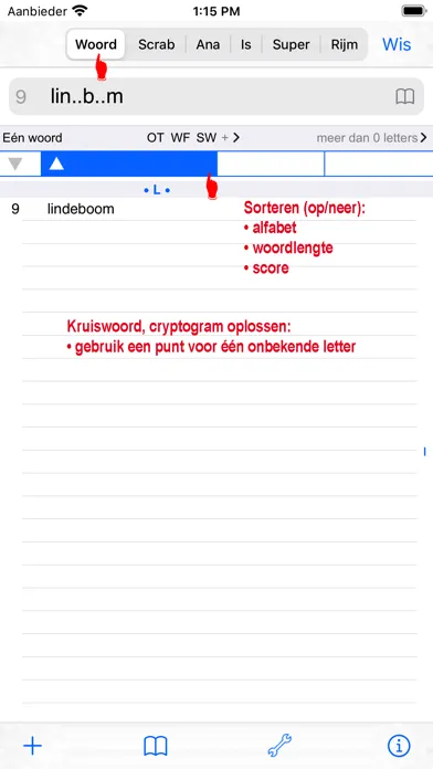 Captures d'écran de NL Woordvinder Nederlands PRO