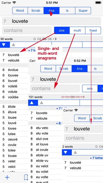 F Words Finder French PRO स्क्रीनशॉट