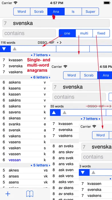 Svenska  Words Finder PRO স্ক্রিনশট