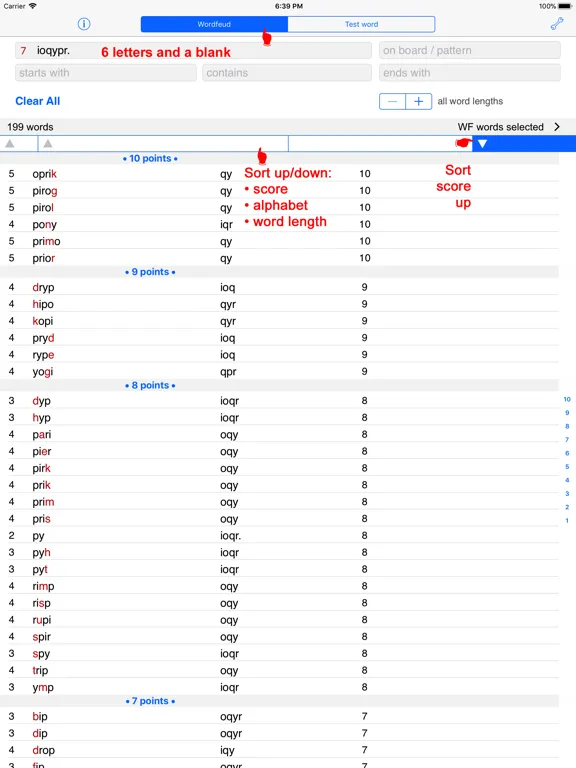 Screenshot di Dansk Words Finder Wordfeud iPad 
