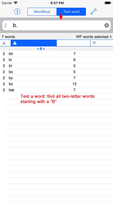 Screenshot di Dansk Words Finder Wordfeud