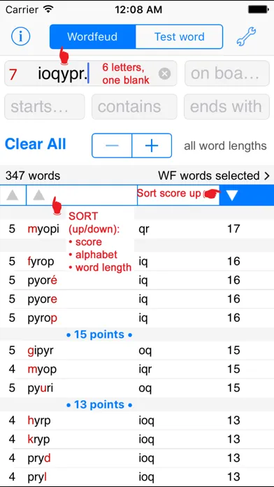 Capturas de tela do Norsk Wordfeud Words Finder