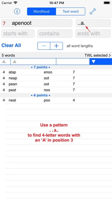 Words Finder Wordfeud/TWL 스크린샷