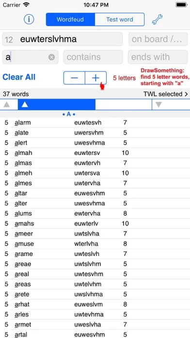 Words Finder Wordfeud/TWL 스크린샷