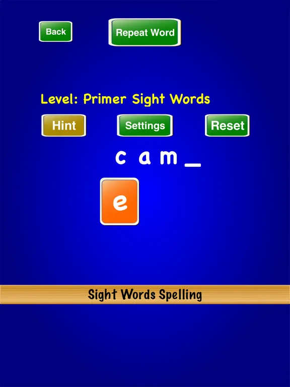 Tangkapan skrin Sight Words Spelling iPad 