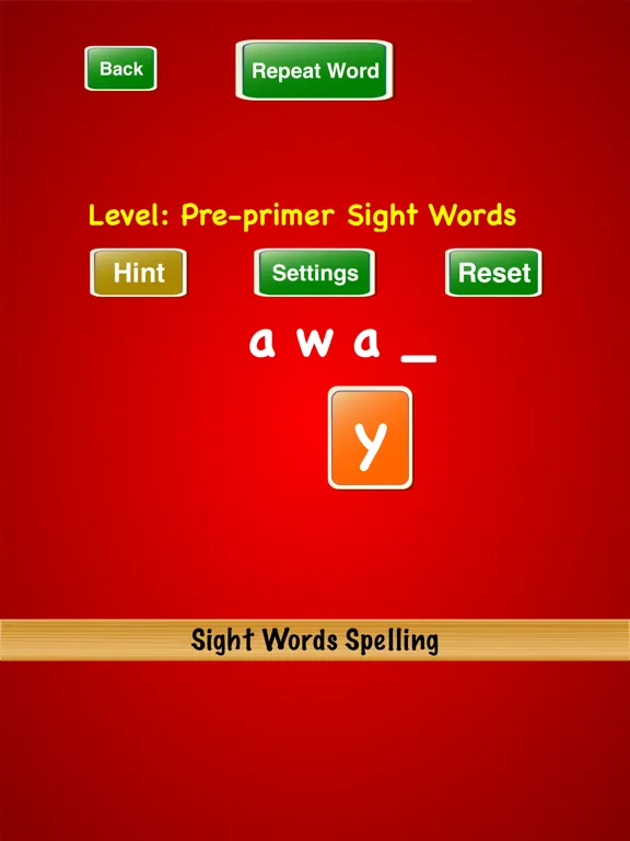 Tangkapan skrin Sight Words Spelling iPad 