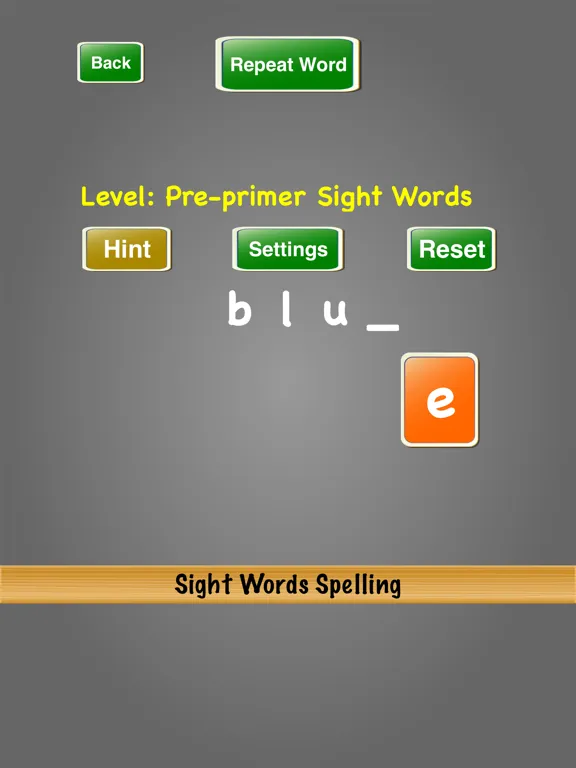 Tangkapan skrin Sight Words Spelling iPad 