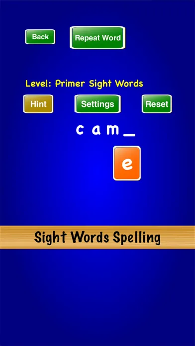 Tangkapan skrin Sight Words Spelling