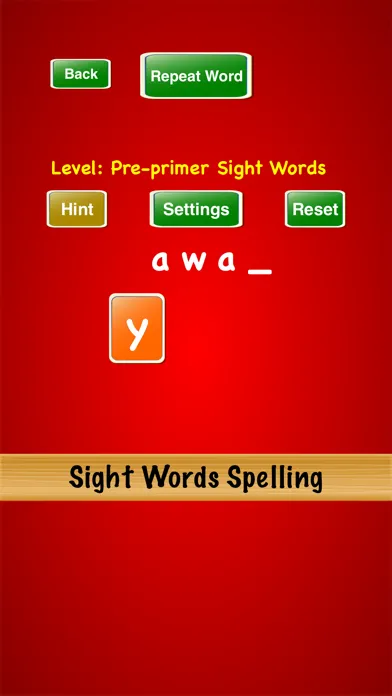 Tangkapan skrin Sight Words Spelling
