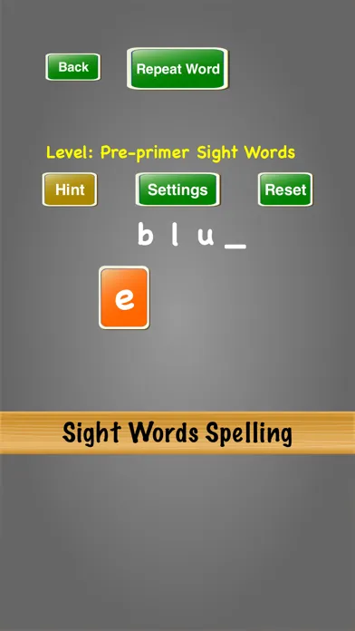 Tangkapan skrin Sight Words Spelling