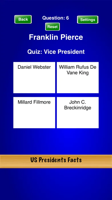 Zrzuty ekranu US Presidents Facts