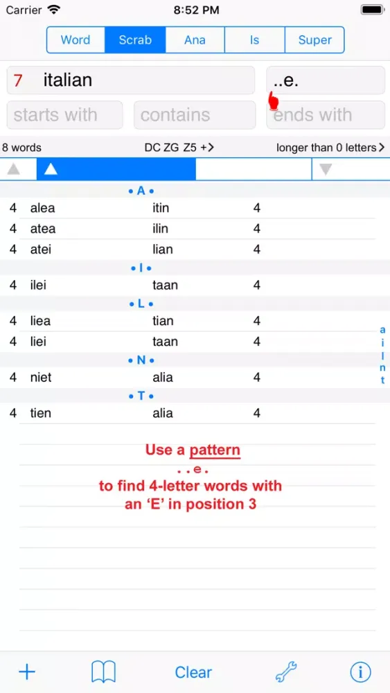 WordsFinder Italiano PRO应用截图